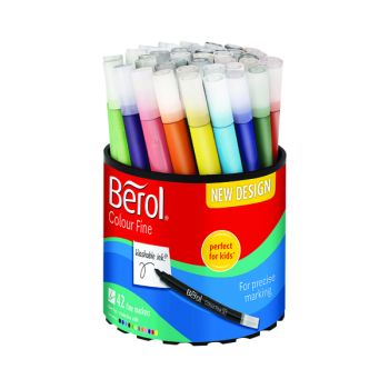 Berol Colourfine Pens Assorted (Pack of 42) CFT S0376490