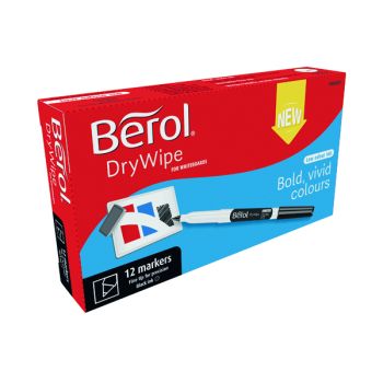 Berol Drywipe Pen Fine Black (Pack of 12) 1984901