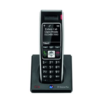 BT Diverse 7400 Plus DECT Cordless Phone Black 44714