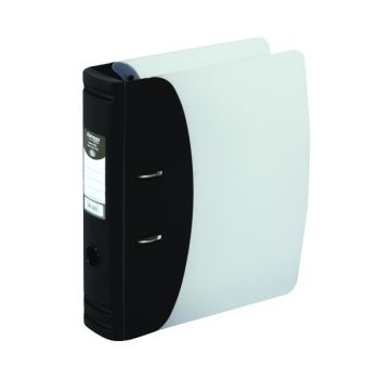 Hermes 78mm Heavy Duty Lever Arch File A4 Black 832001