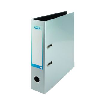Elba 70mm Lever Arch File Laminated A4 Metallic Silver 400107439