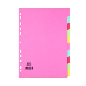 Elba-10 Part Card Divider Recycled Manilla A4 Assorted 400007246