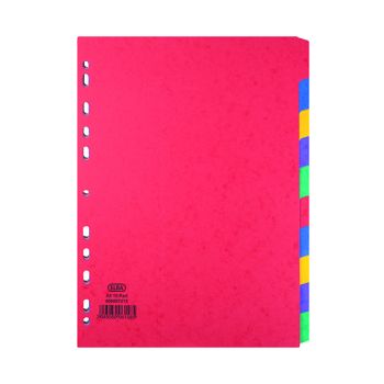 Elba 10-Part Pressboard Divider Heavyweight A4 Bright Multi 400007513