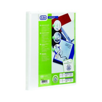 Elba Panorama 65mm 2 D-Ring Pres Binder A4 Wht (Pack of 4) 400008048