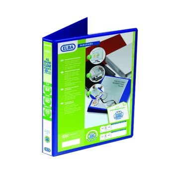Elba Panorama 25mm 4 D-Ring Pres Binder A4 Blue (Pack of 6) 400008415