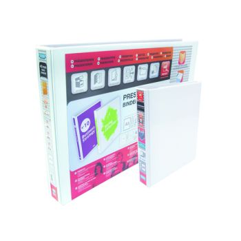 Elba Panorama 25mm 2 D-Ring Pres Binder A5 White (Pack of 6) 400008434