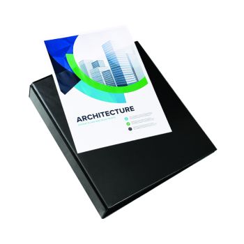 Elba Panorama 65mm Presentation Lever Arch File A4 Black (Pack of 5) 400008439