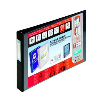 Elba Vision 30mm 4D-Ring Binder Oblong A3 Black 100082459