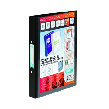 Elba Vision 25mm 2 O-Ring Presentation Binder A4 Black 100080891