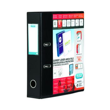 Elba Vision 70mm Lever Arch File A4 Black 100080896