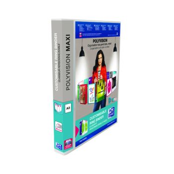 Elba Polyvision A3 Maxi Portrait Clear 30mm 4 D-Ring Presentation Binder (Pack of 5) 100080802