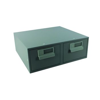 Bisley Card Index Cabinet 152x102mm Double Grey FCB24