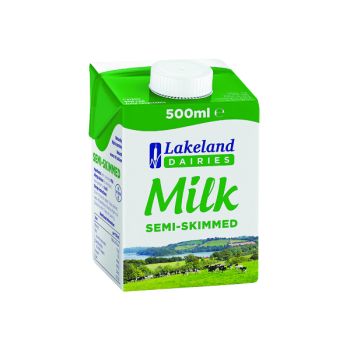 Lakeland Semi-Skimmed Milk 500ml (Pack of 12) A08087