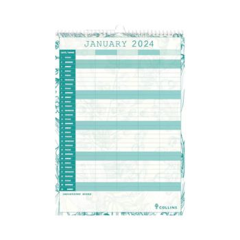 Collins Tara Family Wall Calendar A3 Month To View 2024 TAFC135.24