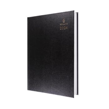 Collins A4 Desk Diary 2 Pages Per Day Black 2024 47