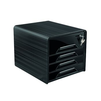CEP Smoove Secure 4 Drawer Module with Lock Black 7-311S Black