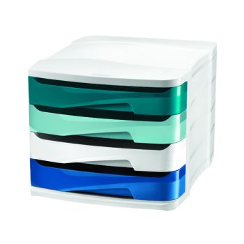 Riviera by CEP 4 Drawer Desktop Unit Multicoloured 1003940511