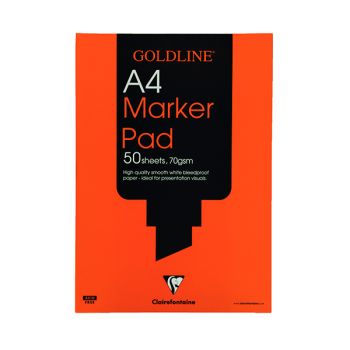 Clairefontaine Goldline A4 50 Sheet 70gsm Acid-Free Bleedproof Paper Marker Pad GPB1A4