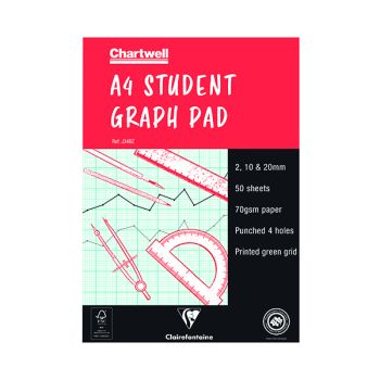 Clairefontaine Chartwell 2/10/20mm Graph Pad A4 50 Leaf J34B