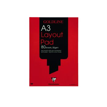 Clairefontaine Goldline A3 80 Sheet 50gsm Acid-Free Paper Layout Pad GPL1A3