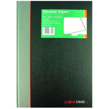 Collins Ideal A4 Book Double Cash 192 Pages (Double cashed ruling, fully case bound) 6424