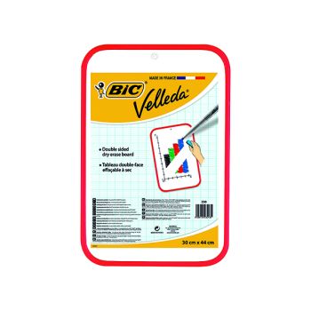 Bic Velleda Drywipe Board Red 300 x 440mm 812105