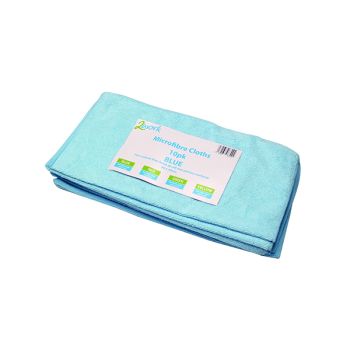 2Work Microfibre Cloth 400x400mm Blue (Pack of 10) 101161BU
