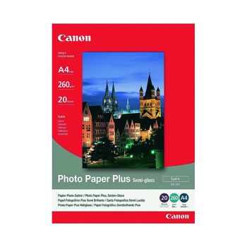 Canon A4 Photo Paper Plus 260gsm Semi-Gloss (Pack of 20) 1686B021