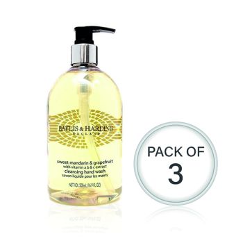 Baylis & Harding Mandarin/Grapefruit Wash 500ml (Pack Of 3) 604242