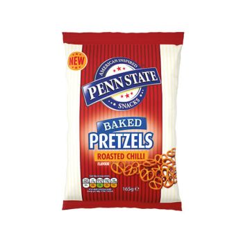 Penn State Roasted Chilli Baked Pretzels 165g (Pack of 8) 0401234