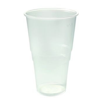 Plastic Pint Glass Clear (Pack of 50) 0510043