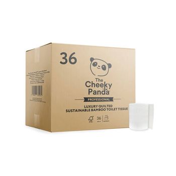 Cheeky Panda Professional 3-Ply Bamboo Toilet Tissue Quilted 160 Sheet (Pack of 36) LQTOILT36