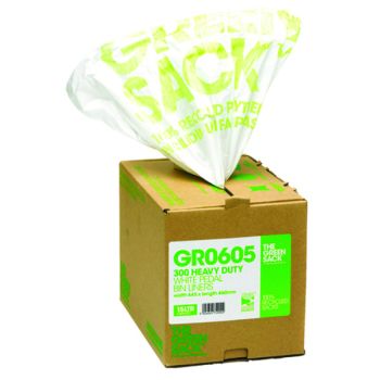 The Green Sack Pedal Bin Liner in Dispenser White (Pack of 300) VHP GR0605