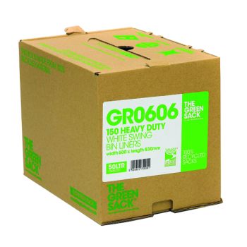 The Green Sack Swing Bin Liner in Dispenser White (Pack of 150) GR0606