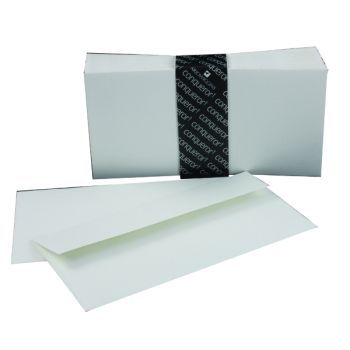 Conqueror Laid DL Wallet Envelope 110x220mm High White (Pack of 500) CDE1440HW - DISCONTINUED