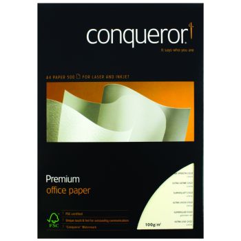 Conqueror Watermark ed A4 Paper 100gsm Cream (Pack of 500) CQX0324CRNW - DISCONTINUED