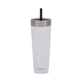 Contigo Luxe Stainless Steel Insulated Travel Tumbler/Straw 24oz Salt 2212917