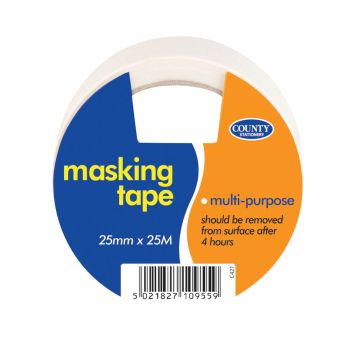 County Stationery Masking Tape 25mmx25m (Pack of 12) C421