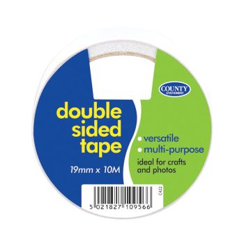 County Stationery Double-Sided Tape 19mmx10m (Pack of 12) C422
