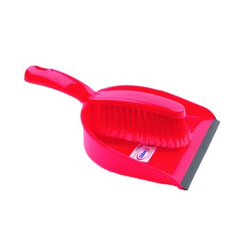 Dustpan and Brush Set Red (Soft bristled handle) 102940RD