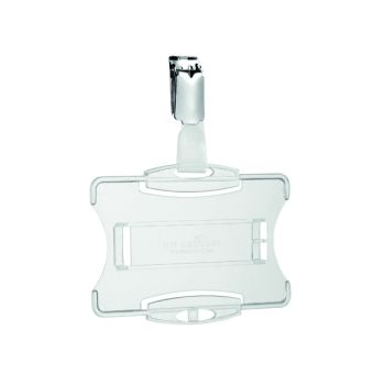Durable Security Pass Holder with clip Clear (Pack of 25) 8118/19