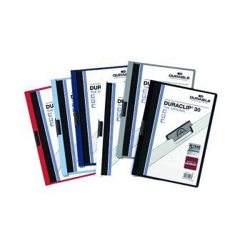 Durable 3mm Duraclip File A4 Assorted (Pack of 25) 2200/00