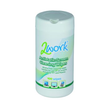 2Work Anti-Static Screen Cleaning Wipes (Pack of 100) DB57099 - DISCONTINUED