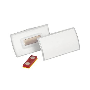 Durable Name Badge CLICK FOLD w/Magnet Place/Hold 40x75 (Pack of 10) 825919