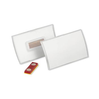 Durable Name Badge CLICK FOLD w/Magnet Place/Hold 54x90 (Pack of 10) 826019