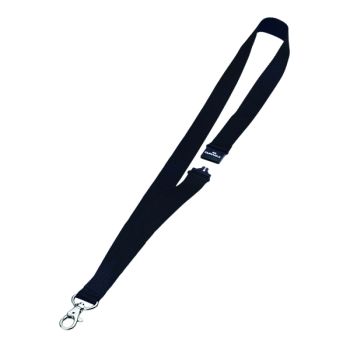 Durable Textile Badge Lanyard 20mm Black (Pack of 10) 8137/01