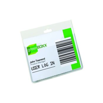 Durable Visitor Badge 60x90mm Transparent (Pack of 20) 8136/19