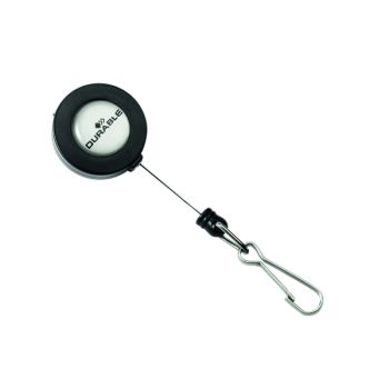 Durable Badge Reel Snap Fastener Charcoal (Pack of 10) 8221/58