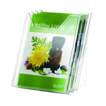 Durable Combiboxx Portrait Literature Holder, Transparent 3 X A4 8580/19