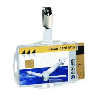 Durable Duo Security Pass Holder Clear (Pack of 25) 8218/19